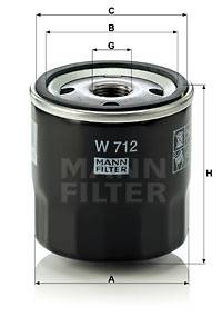 Ölfilter MANN-FILTER W 712