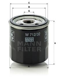 Ölfilter MANN-FILTER W 712/32