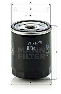 Ölfilter MANN-FILTER W 712/6