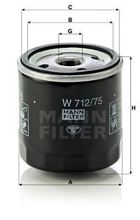 Ölfilter MANN-FILTER W 712/75