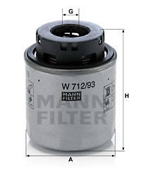 Ölfilter MANN-FILTER W 712/93