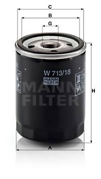 Ölfilter MANN-FILTER W 713/18