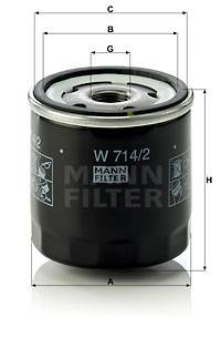 Ölfilter MANN-FILTER W 714/2