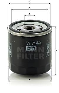 Ölfilter MANN-FILTER W 714/3