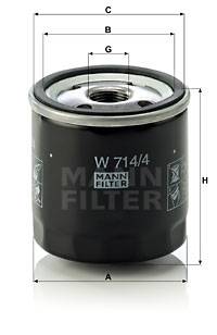 Ölfilter MANN-FILTER W 714/4