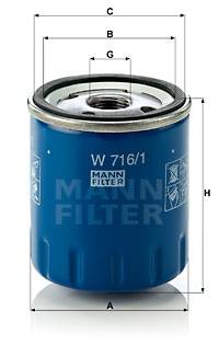 Ölfilter MANN-FILTER W 716/1