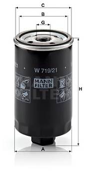 Ölfilter MANN-FILTER W 719/21