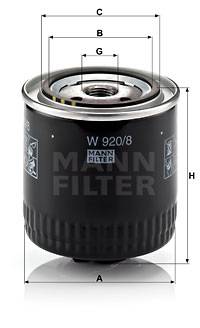 Ölfilter MANN-FILTER W 920/8