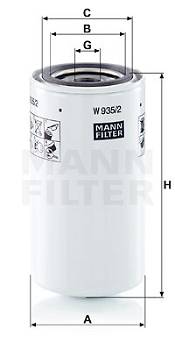 Filter, Arbeitshydraulik MANN-FILTER W 935/2