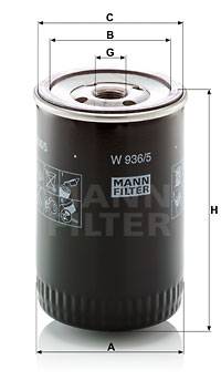 Ölfilter MANN-FILTER W 936/5