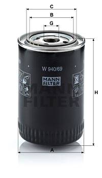 Ölfilter MANN-FILTER W 940/69