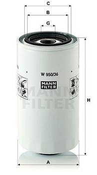 Ölfilter MANN-FILTER W 950/36