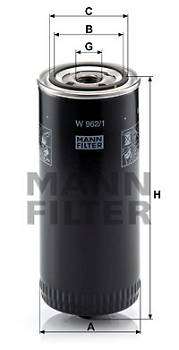 Filter, Arbeitshydraulik MANN-FILTER W 962/1