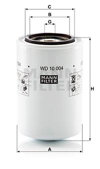 Filter, Arbeitshydraulik MANN-FILTER WD 10 004