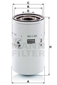 Filter, Arbeitshydraulik MANN-FILTER WD 11 002