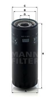 Filter, Arbeitshydraulik MANN-FILTER WD 11 003