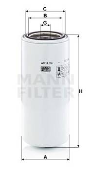 Filter, Arbeitshydraulik MANN-FILTER WD 14 004