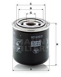 Hydraulikfilter, Automatikgetriebe MANN-FILTER WD 920/3
