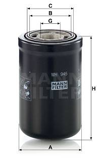 Hydraulikfilter, Automatikgetriebe MANN-FILTER WH 945