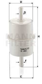 Kraftstofffilter MANN-FILTER WK 4002
