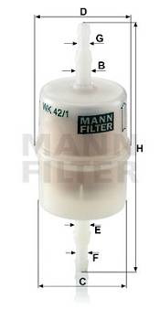 Kraftstofffilter MANN-FILTER WK 42/1