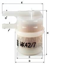 Kraftstofffilter MANN-FILTER WK 42/7