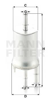 Kraftstofffilter MANN-FILTER WK 6015