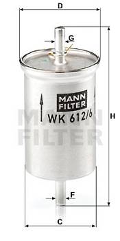 Kraftstofffilter MANN-FILTER WK 612/6