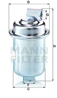 Kraftstofffilter MANN-FILTER WK 614/44