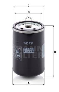 Kraftstofffilter MANN-FILTER WK 731