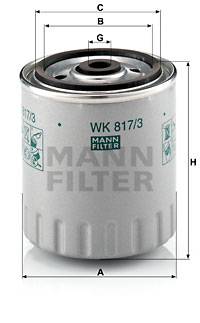 Kraftstofffilter MANN-FILTER WK 817/3 x