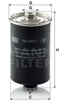 Kraftstofffilter MANN-FILTER WK 834/1