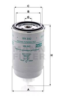 Kraftstofffilter MANN-FILTER WK 842
