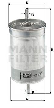 Kraftstofffilter MANN-FILTER WK 849
