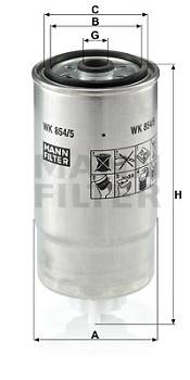 Kraftstofffilter MANN-FILTER WK 854/5