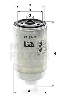 Kraftstofffilter MANN-FILTER WK 854/6
