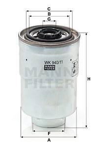 Kraftstofffilter MANN-FILTER WK 940/11 x
