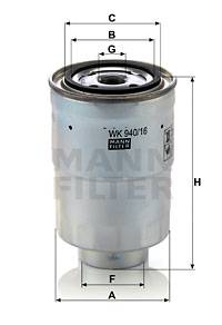 Kraftstofffilter MANN-FILTER WK 940/16 x
