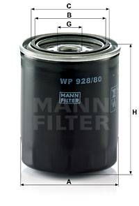 Ölfilter MANN-FILTER WP 928/80