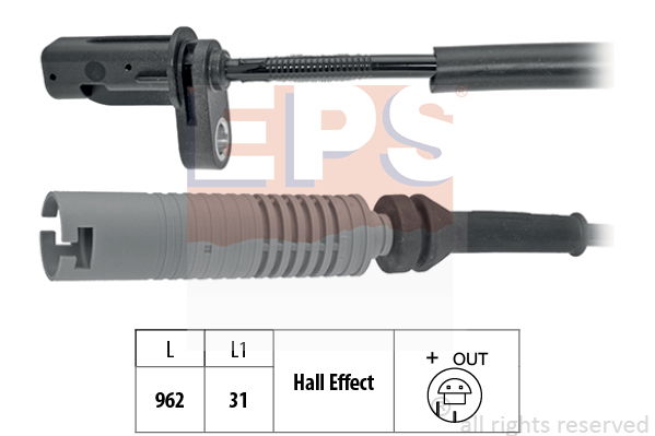 Sensor, Raddrehzahl EPS 1.960.193