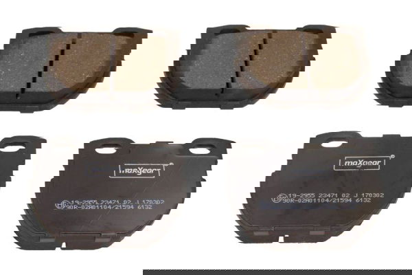 Bremsbelagsatz, Scheibenbremse Hinterachse Maxgear 19-2955