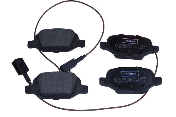 Bremsbelagsatz, Scheibenbremse Hinterachse Maxgear 19-3660