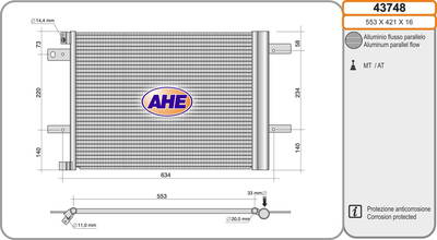 Kondensator, Klimaanlage AHE 43748
