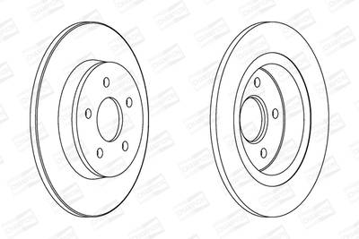 Bremsscheibe Hinterachse Champion 562411CH