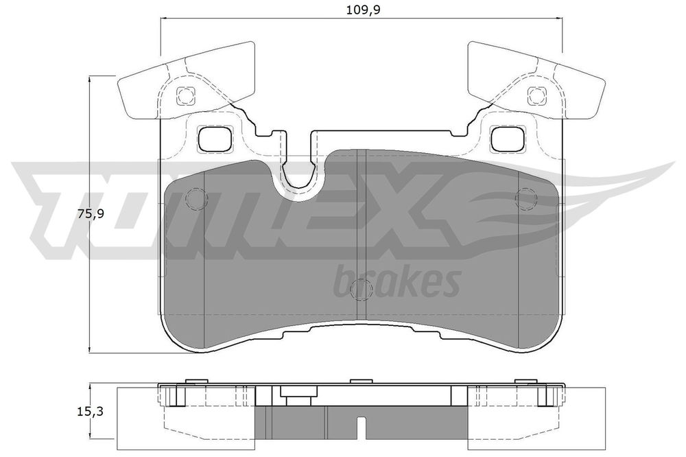 Bremsbelagsatz, Scheibenbremse Hinterachse TOMEX Brakes TX 12-67