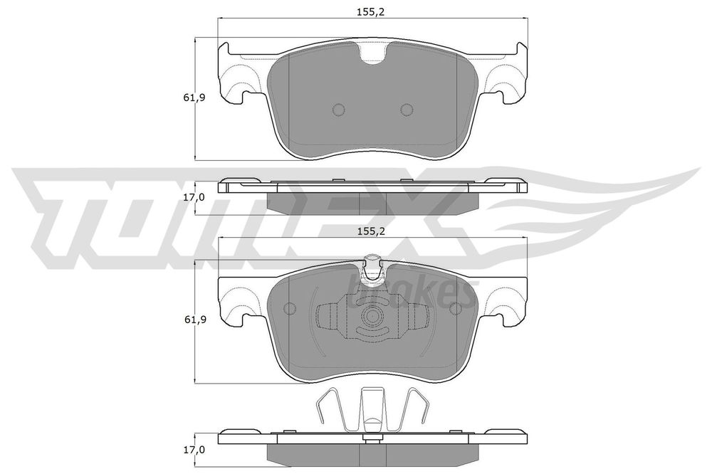 Bremsbelagsatz, Scheibenbremse Vorderachse TOMEX Brakes TX 18-35