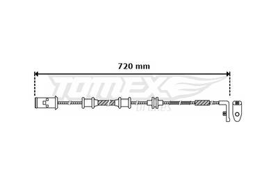 Warnkontakt, Bremsbelagverschleiß Vorderachse TOMEX Brakes TX 30-39