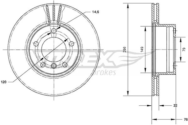 Bremsscheibe Vorderachse TOMEX Brakes TX 71-05