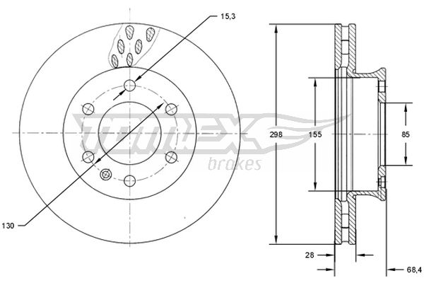 Bremsscheibe Vorderachse TOMEX Brakes TX 71-19