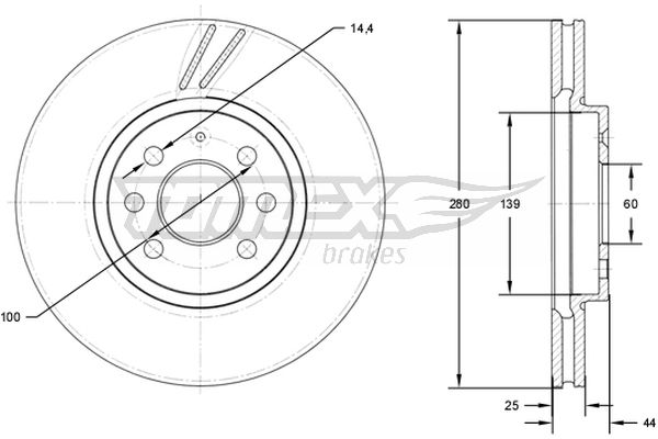 Bremsscheibe Vorderachse TOMEX Brakes TX 71-20